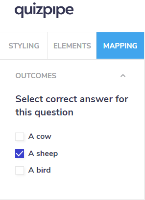answer mapping tab on sidebar menu