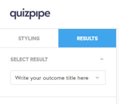 results page that allows the user to pick which answer they want to style